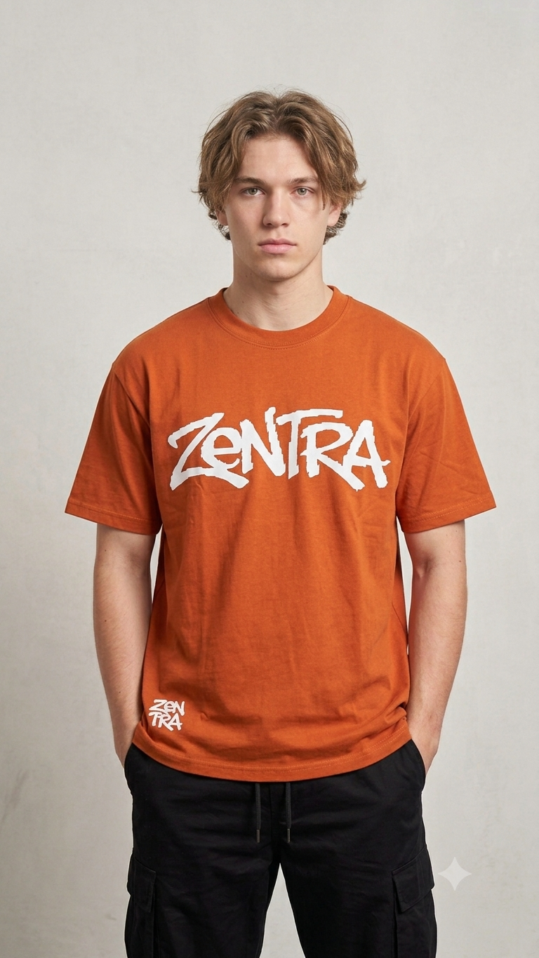 Zentra Logo Tee — Burnt Orange